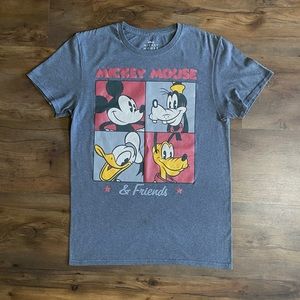 Mickey Mouse And Friends Gray Graphic Tee Size S